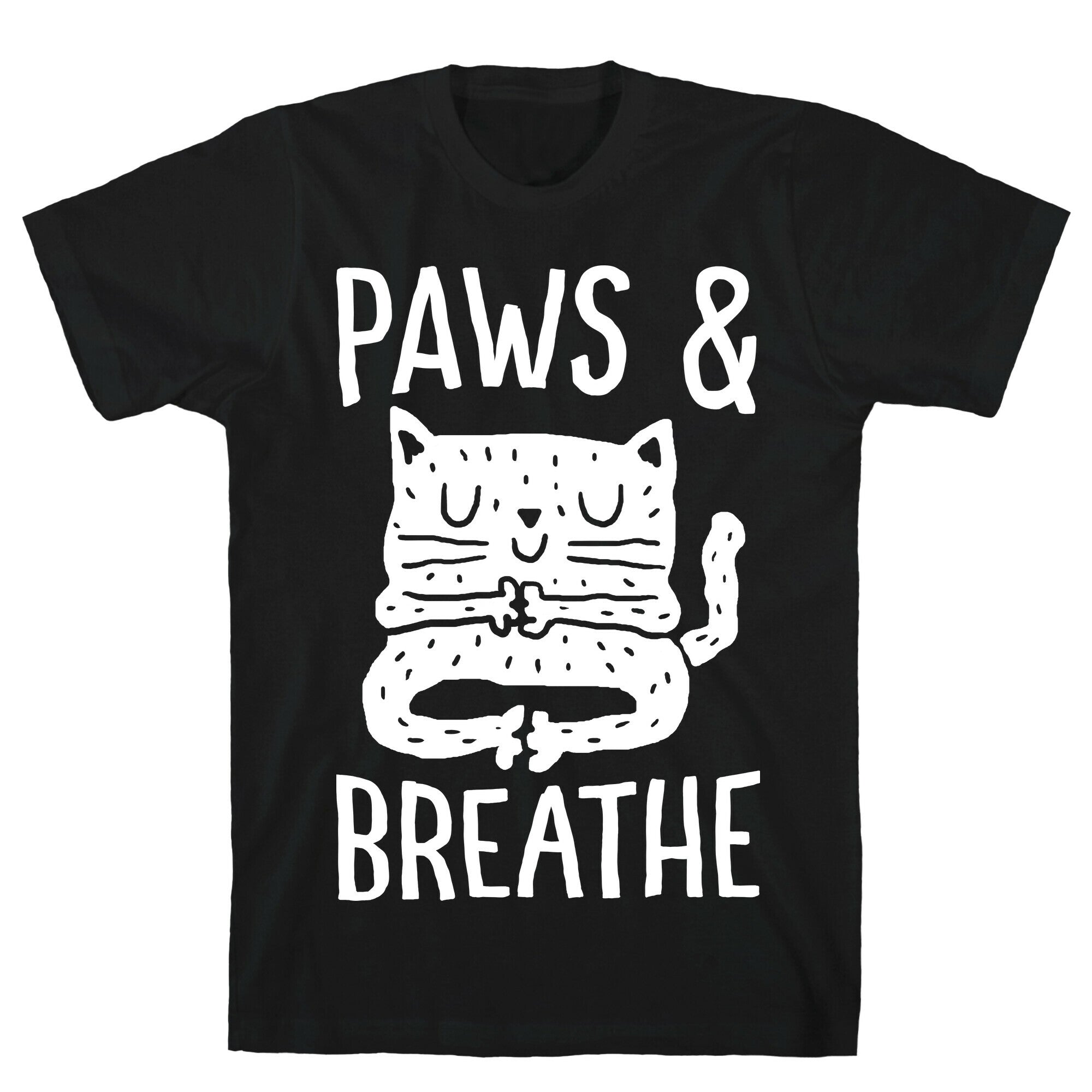 Paws And Breathe Yoga Cat T-Shirt